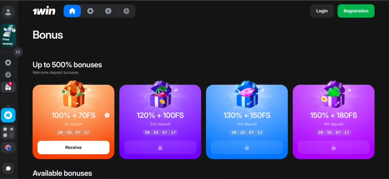 1Win sportsbook interface for Nigerian players, captured by the Bets.ng editorial team