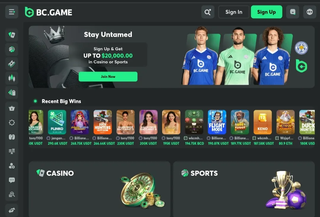 BC.Game sportsbook interface for Nigerian players, captured by the Bets.ng editorial team