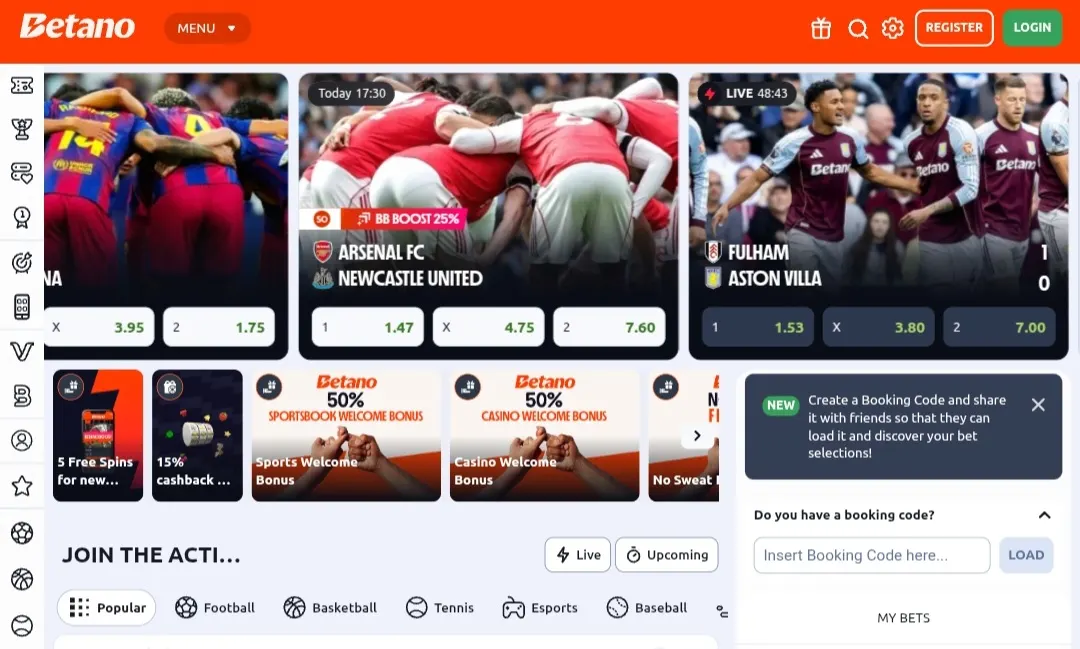 Betano sportsbook interface for Nigerian players, captured by the Bets.ng editorial team