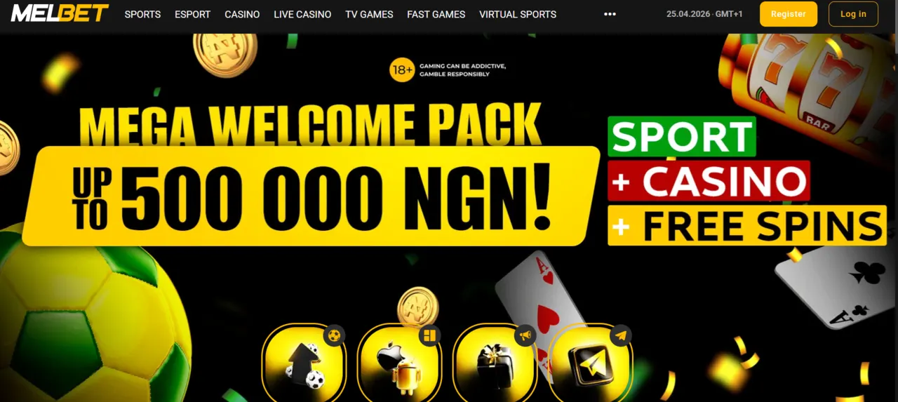 Melbet sportsbook interface for Nigerian players, captured by the Bets.ng editorial team