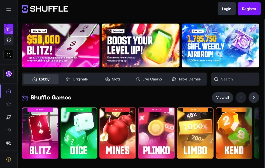 Shuffle sportsbook interface for Nigerian players, captured by the Bets.ng editorial team