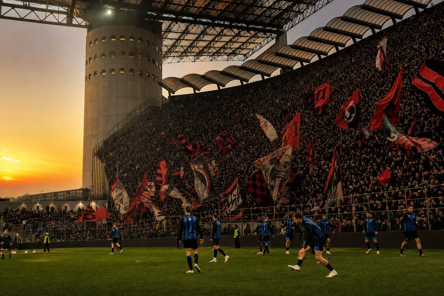 AC Milan vs Atalanta, Serie A matchday atmosphere at the venue