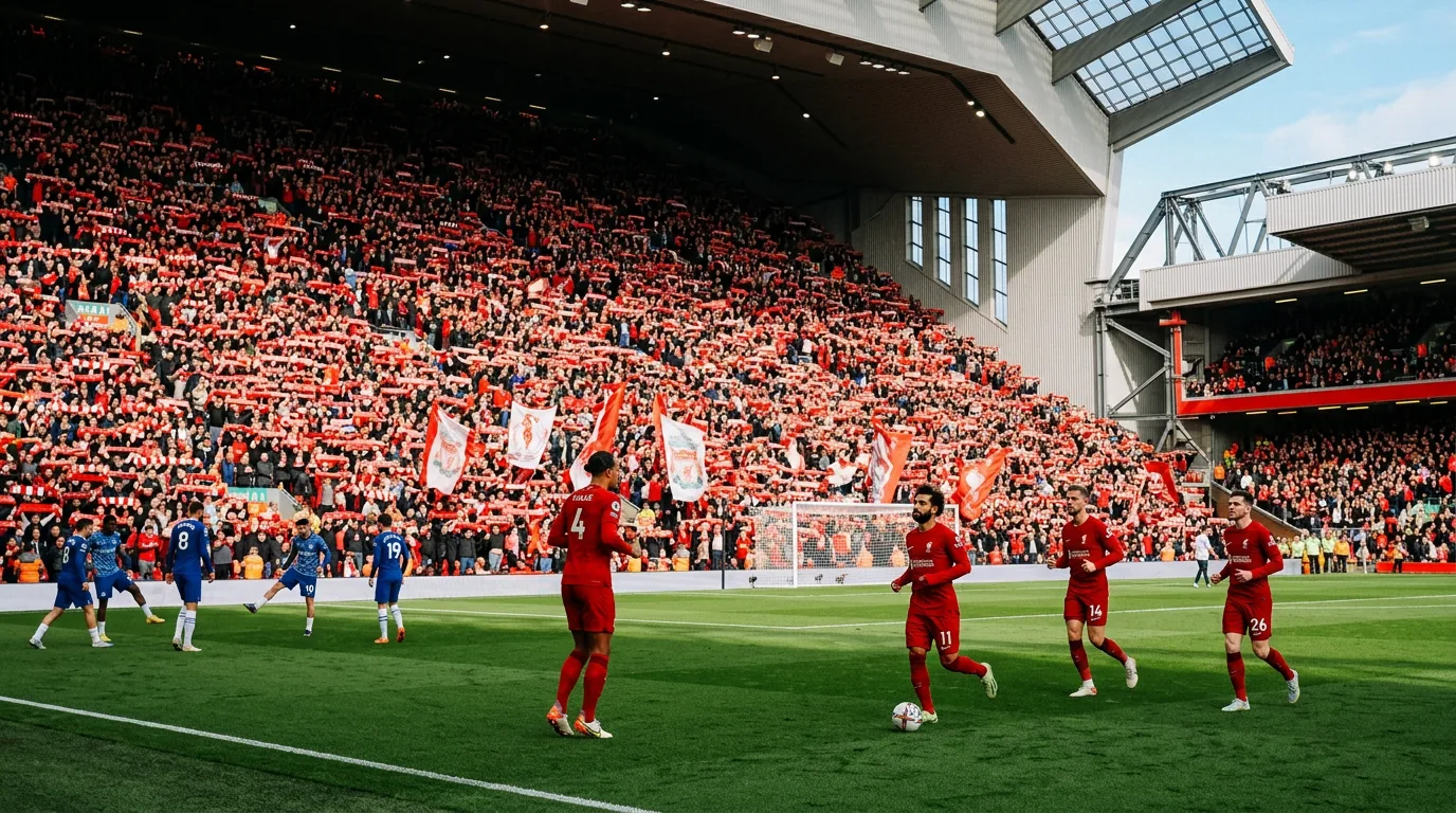 Liverpool vs Chelsea, Premier League matchday atmosphere at the venue